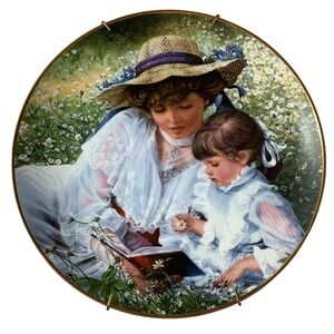 Reco Sandra Kuck Once Upon A Time Mother's Day 1985 Collector Plate 9.25"